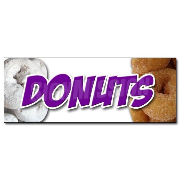 DONUTS 1 DECAL sticker donut fried dough sugar stand cart booth fresh, D-36 Donuts1